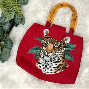 Vintage style Leopard Handbag